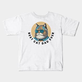 BEST CAT DAD EVER Kids T-Shirt